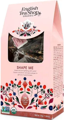 Produktbild von ETS - Shape Me, BIO, 15 Pyramiden-Beutel in Papierbox