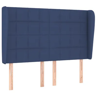 Produktbild von vidaXL Kopfteil mit Ohren Blau 147x23x118/128 cm Stoff
