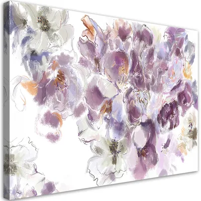 Produktbild von Leinwandbild irisblüte 120x80 cm Feeby weiß wandbild bereit zum aufhängen