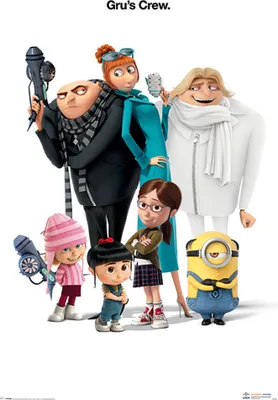 Immagine prodotto di Despicable Me - Poster - 3 - Gru's Crew + 1 confezione di tesa Powerstrips® - Contenuto 20 pezzi