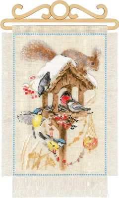 Produktbild von Riolis Counted Cross Stitch Kit Cottage Garden, Winter
