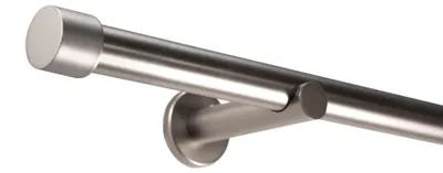 Produktbild von Deco-Raum Gardinenstange auf Maß Style Edelstahl-optik Endstück Kappe 25mm – 60cm