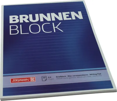 Produktbild von Briefblock DIN A4 blau liniert