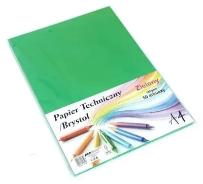 Image de Papier technique Bristol A4, vert, 50 feuilles - Penword
