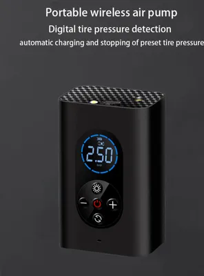 Produktbild von Auto Luftpumpe Akku Tragbares Fahrzeug Reifen Inflator Smart Wireless Electric schwarz