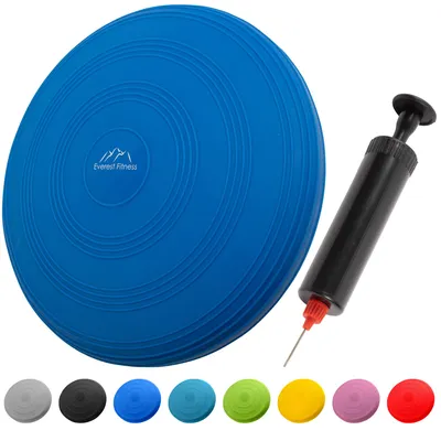Produktbild von EVEREST FITNESS Balancekissen - Luftkissen mit 33 cm Durchmesser - Ballsitzkissen zur Stärkung der Balance - Orthopädisches Sitzkissen zur Linderung von Rückenschmerzen