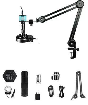 Image de Microscope numérique, résolution 4K, grossissement 500x, capteur 4K 48MP IMX415 PLUS, objectif 150X Plus 05X