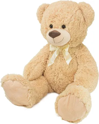 Image de Ours en peluche XXL - Grand nounours - Idée cadeau - Fourrure ultra-douce - 100 cm - Beige