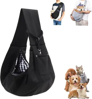 Produktbild von Hundetransporttasche - Rucksack für Haustiere - Reisen mit Hund - Verstellbare Träger - Bis 10 kg - Schwarz