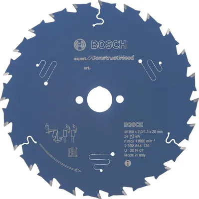 Obrázek produktu pro Bosch Professional 2608644136 - Kotoučová pila CSB Expert ConstructWood: 160x20x24D