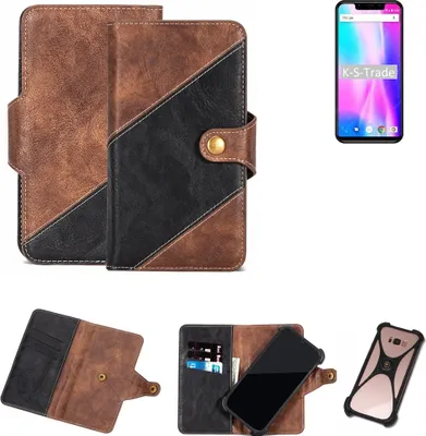 Produktbild von K-S-Trade Handy Hülle Schutz Hülle Schutzhülle Bookstyle Case kompatibel mit Vernee M7 2018 Handy Cover Hülle Schutztasche 1x