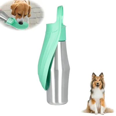 Produktbild von Faltbare Trinkflasche für Hunde, 750 ml, Edelstahl