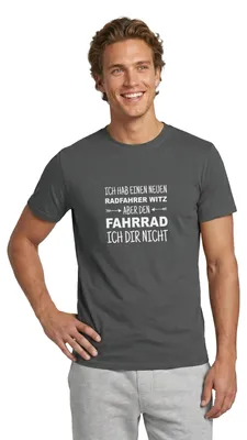 Produktbild von Spreadshirt Fahrradwitz | Fahrrad Humor Männer T-Shirt, S, Anthrazit