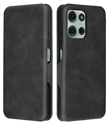 Produktbild von Techsuit Safe+ Book Wallet Klapphülle für Motorola Moto G75 - Schwarz