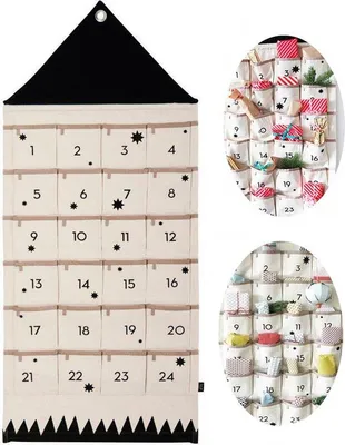 Produktbild von Adventskalender – Adventskalender zum Selbstbefüllen – Leerer Adventskalender – Hängeaufbewahrung für den Innenbereich – Wiederverwendbar – Adventskalender für Kinder – Aufbewahrungstasche