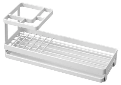 Produktbild von Zahnbürstenhalter Badezimmer Metall 4 Fächer Tropfschale Organizer Kohlenstoffstahl