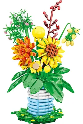 Produktbild von WOMA Sonnenblumen Vase Klemmbausteine WC0290