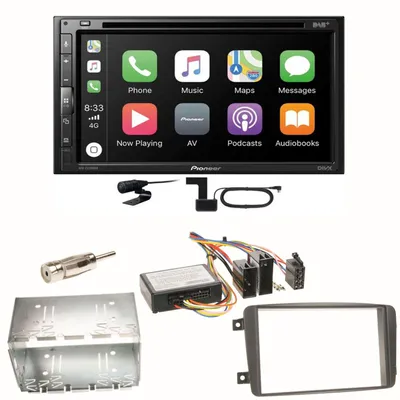 Produktbild von Pioneer AVH-Z5200DAB Carplay Einbauset für Mercedes C-Klasse W203 CLK W208 W209