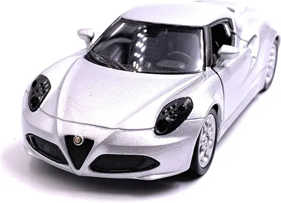 Produktbild von Onwomania Alfa Romeo 4c Sportwagen Modellauto Auto in Silber Mst. 1:34