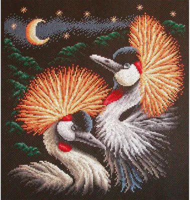 Zdjęcie produktu dla Zestaw do haftu krzyżykowego Panna "Moonlight Serenade" 27x28,5cm, wzór do liczenia