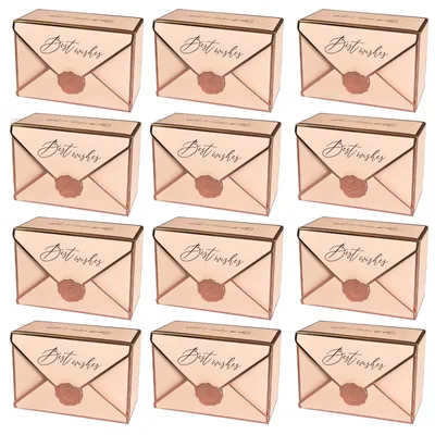 Image de Lot de 20 boîtes cadeaux roses pour mariages et fêtes