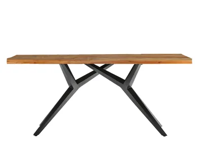 Zdjęcie produktu dla SIT Möbel stół do jadalni 180 cm | blat 50 mm naturalne drewno tekowe | rama metal antyczna czerń | szer. 180 x gł. 100 x wys. 76 cm | 15521-11 | seria TABLES & CO