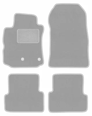Obrázok produktu pre Velúrové autokoberce pre: Renault Modus 2004-2012 (minivan) – sada 4 ks, sivé, na mieru – Wielganizator OSLO