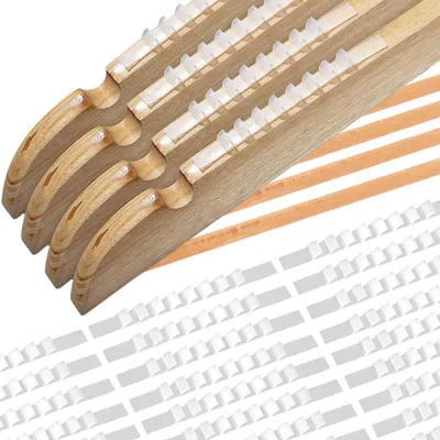 Productafbeelding van Houten kledinghangers - Antislip - Set van 200 stuks