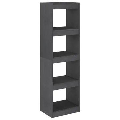 Produktbild von Bücherregal Raumteiler Grau 40x30x135,5 cm Massivholz Kiefer