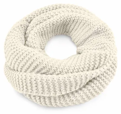 Produktbild von Damen Loopschal Strickschal Schlauchschal Winterschal einfarbig Neverless® creme unisize