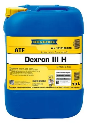 Produktbild von RAVENOL ATF Dexron III H ATF III Automatikgetriebeöl Vollsynthetiköl 10L 1212100-010-01-999 passend für MERCEDES-BENZ SPRINTER 3,5-t Kasten (906) 190