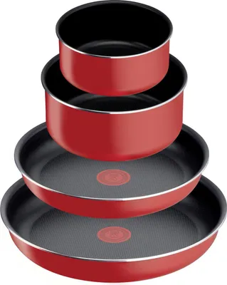 Produktbild von Tefal Ingenio L1529302, Frittierset, Rot, Titan, Schwarz, Thermo-Punkt, Abnehmbar