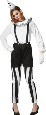Produktbild von dressforfun® Frauenkostüm Clown schwarz-weiß