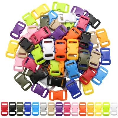 60-teiliges Set Paracord-Steckschlösser, 15 mm, POM, Multicolor