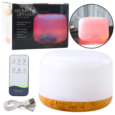 Immagine prodotto di Umidificatore Diffusore Aromaterapia Led Luce notturna Telecomando 300ml