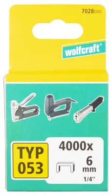 Immagine prodotto di Wolfcraft Graffe larghe per graffatrice altezza 6 mm 4000 pz 7028000