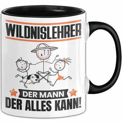 Produktbild von Wildnislehrer Tasse Geschenk für Wildnislehrer Der Mann Der Alles Kann Geschenkidee zum Geburtstag (Schwarz)
