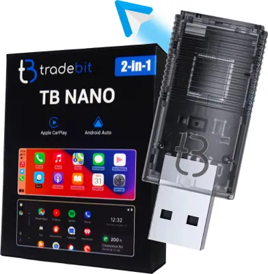 Produktbild von TB NANO Transparent 2 in 1 Adapter für Wireless Apple CarPlay / Android Auto
