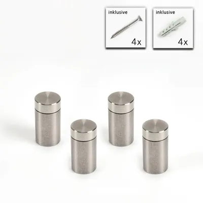 Produktbild von Abstandshalter Set - 4x Distanzhülsen aus Edelstahl (Madenschraube) - 10x15 mm
