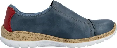 Imagen del producto de Zapatos de mujer Rieker, mocasines, cómodos, color azul, para uso diario