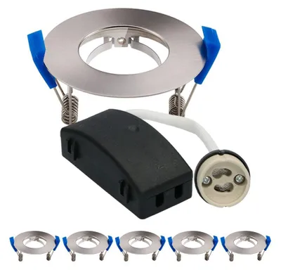 Produktbild von hoftronic LED Einbaustrahler Pisa 6er Set GU10 IP65 Rund Edelstahl