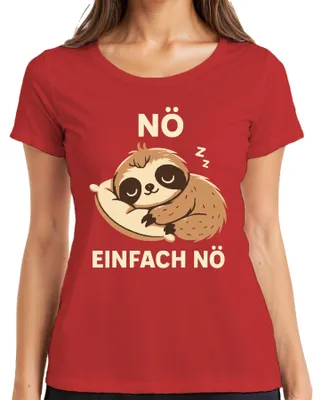 Productafbeelding van Luier slapend, Niedergöschenbach, eenvoudig, schattig, luie cadeaus, grappig, kinder- en dames T-shirt, rood, XXL