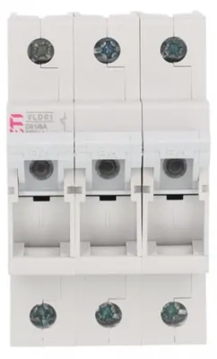 Productafbeelding van Zekeringautomaat 3-polig, 6A, type D01, artikelnummer 002261011