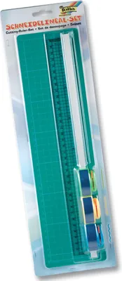 Image de Set de règles à découper Folia, règle de 35cm, tapis de découpe & 3 rouleaux de découpe