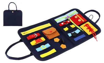 Produktbild von Lernstift-Etui Filz Schließen und Öffnen von Reißverschlüssen und Knöpfen im Beutel 24x27x4cm