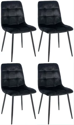 Produktbild von 4er Set Esszimmerstühle HLO-CP36 schwarz
