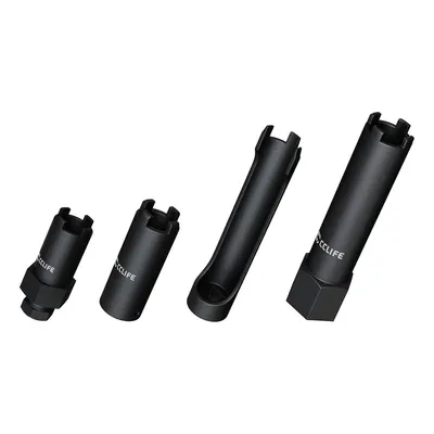Produktbild von Steckschlüssel Satz 4-tlg – 3 & 4 Zahn, 1/2" Antrieb – Einspritzdüsen Werkzeug Set kompatibel mit Mercedes, MAN, Setra – Für LKW & Nutzfahrzeuge