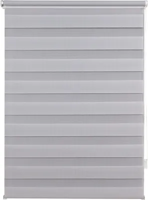 Produktbild von Fensterrollo Doppelrollo Klemmfix ohne Bohren mit Seitenzug Farbe: Grau, Größe: 100x160 cm