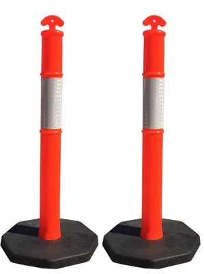 Produktbild von 2 Stück UvV-Flex Kettenpfosten Absperrpfosten 115 cm hoch 8 kg