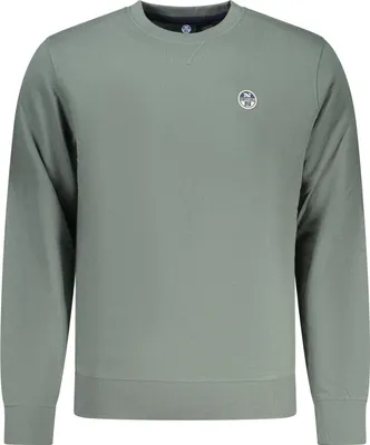 Produktbild von Grünes Herren-Sweatshirt ohne Reißverschluss mit Rundhalsausschnitt